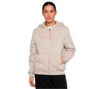 Cardigan URBAN CLASSICS "Urban Classics Ladies Fluffy Zip Cardigan", Damen, Gr. 3XL, beige (cloud), 70% Baumwolle, 30% Polyester, unifarben, Rundhals, Strickjacken (33266252-XXXL) cloud