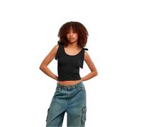 Urban Classics Damen T-Shirt Ladies Tied Basic Jersey Top 2-Pack TB7520A Black/Black-XS