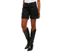Urban Classics Damen Baumwoll-Cargo-Shorts lässig, Knopf & RV, Gürtelschlaufen, Gr. 26-32