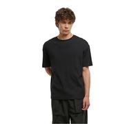 Urban Classics T-Shirt Rib Shortsleeve TB7616 – Gerippt, Bio-Baumwolle, Regular Fit, Schwarz 5XL