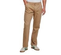 Stoffhose URBAN CLASSICS "Urban Classics Pleated Twill Pants", Herren, Gr. 33, Normalgrößen, unionbeige, 100% Baumwolle, unifarben, loose fit, Hosen Stoffhose (31906236-33) unionbeige