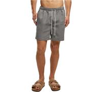 Badeshorts URBAN CLASSICS "Urban Classics Washed Swim Shorts", Herren, Gr. 5XL, US-Größen, grau (magnet), 100% Polyester, Badehosen Badeshorts (83600204-5XL) magnet