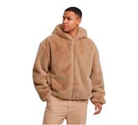 Urban Classics Herren Kapuzenjacke Full Zip Faux Fur Hoodie Kunstpelz Reißverschluss S-XXL