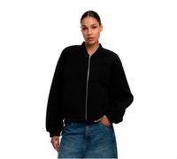 Bomberjacke URBAN CLASSICS "Urban Classics Ladies Structured Bomber Jacket", Damen, Gr. XS, schwarz, 100% Polyester, unifarben, normal, amerikanischer Ausschnitt, Jacken Bomberjacke (10536156-XS) schw