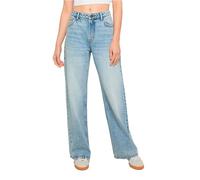 Urban Classics Ladies Regular Wide Leg Jeans Jeans hellblau in 32