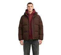 Langmantel URBAN CLASSICS "Urban Classics Basic Puffer Jacket with Hood", Herren, Gr. 4XL, warmbraun, 100% Polyester, Mäntel (97092926-4XL) warmbraun