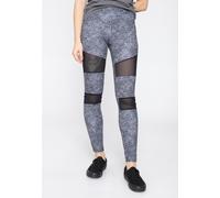 Urban Classics Damen Ladies Tech Mesh AOP Leggings, blackzen, XS