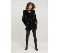 Parka URBAN CLASSICS "Frauen Ladies Hooded Teddy Coat" Gr. S, schwarz (black) Damen Jacken Parkas (55336721-S)