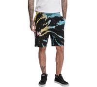 Urban Classics Sweatshorts Tie Dye Schwarz Größe M