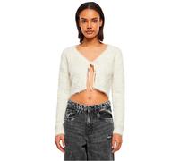 Urban Classics Ladies Tied Cropped Feather Cardigan Frauen Cardigan schwarz