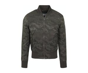 Urban Classics Tonal Camo Bomber Jacket Dark Olive Größe: L | Bomberjacken Outlet | Unisex | Grün