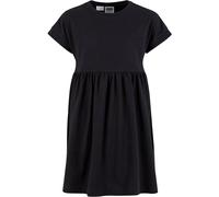 Shirtkleid URBAN CLASSICS "Urban Classics Girls Organic Empire Valance Tee Dress", Mädchen, Gr. 158/164, Normalgrößen, schwarz, 100% Baumwolle, unifarben, loose fit, Rundhals, Kleider Shirtkleid (6680