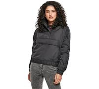 Outdoorjacke URBAN CLASSICS "Urban Classics Frauen Ladies Panel Padded Pull Over Jacket" Gr. L, schwarz (black) Herren Jacken (44257259-L)