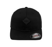 Urban Classics Unisex Baseball Cap Leatherpatch Flexfit Cap, Gr. One Size, Schwarz (blk/blk 17)