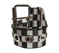 Urban Classics Unisex Checker Belt With Eyelets black/white, L/XL