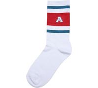 Urban Classics Unisex College Team Socks bottlegreen/hugered/white, 47-50