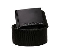 Urban Classics Unisex Coloured Buckle Canvas Belt Gürtel, Schwarz, S-M EU