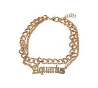 Urban Classics Zodiac Golden Anklet Aquarius-L/XL