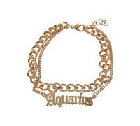 Urban Classics Unisex Fußkettchen Zodiac Golden Anklet, Farbe aquarius, Größe S/M