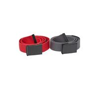 Urban Classics Unisex Gürtel Canvas Belt 2-Pack, One Size verstellbare Canvasgürtel in 2er Pack, lackierte Metallschließe mit Logo-Prägung, erhältlich in vielen Farben