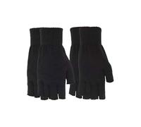 Urban Classics Unisex 2er-Pack Handschuhe Half Finger Gloves, Schwarz (Black 00007), Large (Herstellergröße: L/XL)