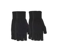 Urban Classics Unisex Half Finger Gloves 2er-Pack Handschuhe, Schwarz (Black 00007), Large (Herstellergröße: L/XL)