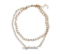 Urban Classics Unisex Halskette Diamond Zodiac Golden Necklace, Farbe sagittarius, Größe one size