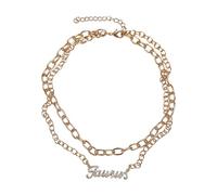 Urban Classics Unisex Halskette Diamond Zodiac Golden Necklace, Farbe taurus, Größe one size
