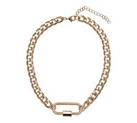 Urban Classics Unisex Halskette Fastener Necklace, Farbe gold, Größe one size