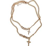 Urban Classics Unisex Halskette Various Chain Cross Necklace gold one size
