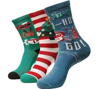 Urban Classics Unisex Ho Christmas 3-Pack Socken, Multicolor, 43-46