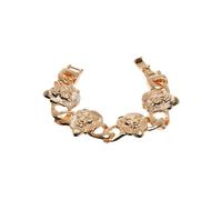 Bettelarmband URBAN CLASSICS "Urban Classics Unisex Lion Bracelet" Gr. S, gold, Armbänder, Damen, S/M, Zink, Bettelarmband (88402802-S) gold