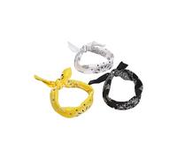 Urban Classics Unisex Multicolor 3-Pack Bandana, black & yellow & white, one size (3er Pack)