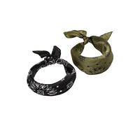 Urban Classics Halstuch Satin Bandana 2-Pack Black/Olive