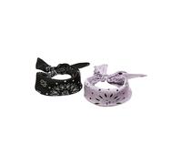 Urban Classics Satin Bandana 2-Pack Black/Lilac