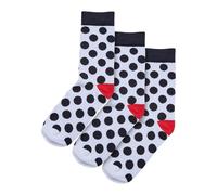 Urban Classics Unisex Socken Basic Polka Dot Socks 3-Pack, 3er Pack Unisex Socken, gepunktet, Regular Fit, white/black, 43-46