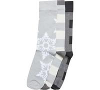 Urban Classics Unisex Socken Christmas Snowflakes Socks 3-Pack lightasphalt 39-42