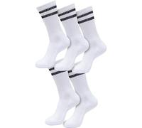 Urban Classics Unisex Socken Double Stripe Socks 5-Pack, 5er Pack Unisex Socken, gestreift, Regular Fit, erhältlich white/black, 39-42