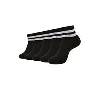 Urban Classics Unisex Socken Sporty Half Cuff Logo Socks 5-Pack black 35-38