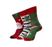 Urban Classics Unisex Socken Stripe Santa Christmas Socks 3-Pack multicolor 35-38