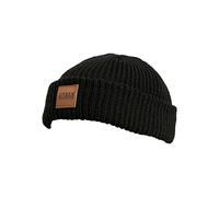 Urban Classics Unisex Strick-mütze Dogger Beanie Strickmütze, Schwarz (Black 00007), Einheitsgröße EU