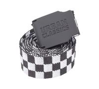 Urban Classics UC Canvas Belt Checkerboard 150cm Gürtel - schwarz weiß Onesize