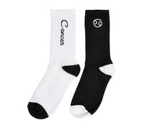 Urban Classics Unisex Zodiac Socks 2-Pack black/white cancer, 35-38