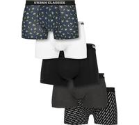 Urban Classics Unterhose Boxer Shorts 5-Pack Ban.Aop+Brand.Aop+Chr+Black+White-S