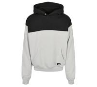 Sweatshirt URBAN CLASSICS "Urban Classics Herren Upper Block Hoody", Herren, Gr. M, lightasphalt, schwarz, 65% Baumwolle, 35% Polyester, Sweatshirts Sweatshirt (62305022-M) lightasphalt, schwarz