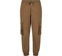 Urban Classics Damen Cargohose High Waist Crinkle Nylon Karamell Größe S