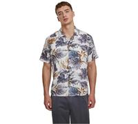 Urban Classics Hemd Viscose AOP Resort Shirt TB4150 Blueleaves-S
