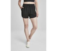 Stoffhose URBAN CLASSICS "Urban Classics Damen Ladies Viscose Resort Shorts", Damen, Gr. XS, US-Größen, schwarz, 100% Viskose, unifarben, normal, Hosen Stoffhose (31452901-XS) schwarz