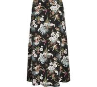 Jerseyrock URBAN CLASSICS "Urban Classics Damen Ladies Viscose Midi Skirt", Damen, Gr. 5XL, bunt (schwarz tropical), 100% Viskose, loose fit, Röcke (60310417-5XL) schwarz tropical