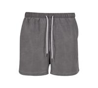 Urban Classics Herren Badeshorts Washed Swim Shorts – Kordelzug – Dunkelgrau M